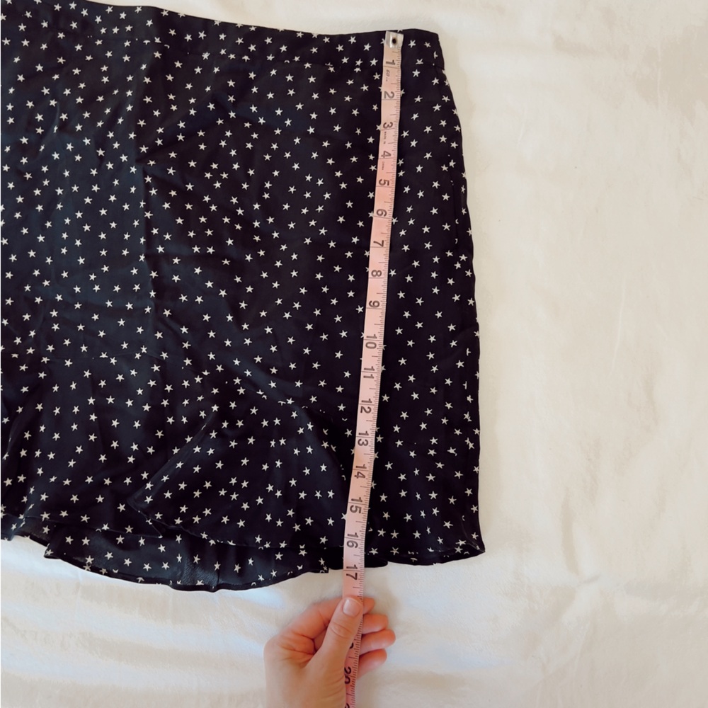 100% Silk Madewell Ruffle Star Mini‎ Skirt - Picture 6 of 6